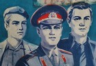 Ukrainian Soviet Gouache Painting Poster Political Police Kgb Propaganda