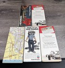 Vintage Gas Station Road Map Texaco Chevron Conoco 1965 - 1974 Lot Of 5 Maps