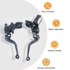 Brake Clutch Levers Master Cylinder Reservoir For Honda Kawasaki Suzuki Yamaha