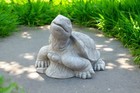 Smiling Turtle Concrete Garden Statue Outdoor Yard Decor Tortoise Figurine