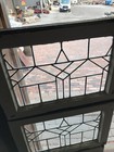 Sg 2871 Three Av Price Antique Leaded Glass Transom Window 16 5 X 23