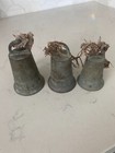 Antique Indian Brass Ritual Bell W  Original Patina   Twine  Marked India