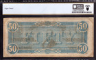 1864  50 Confederate States Of America Note Currency T-66 Pf-8 Pcgs B Cu 63