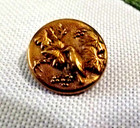 Vintage Stamped Brass Picture Button - Bird And Grapes  4102 