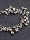 Vtg Silver Tone Belly Dancer Dangling Jingling Anklet Ankle Bracelet 