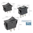 2pcs Rocker Switch On off 2 Position 2 Pin  Ac 15a 250v  20a 125v kcd3 Toggle Po