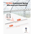Uimoso Greenhouse Aluminum Lock Channel   Spring Wire Set  50 Pieces  6 56 Ft