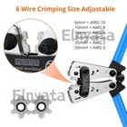 Crimping Tool Cable Lug Crimper Wire Plug Pliers Battery Terminal Assortment Kit