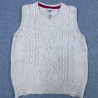 Oshkosh B gosh Boys Size 7 Cotton Wool Beige Cable Knit Sweater Vest