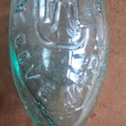 Antique Glass Torpedo Bottle 1890 Aqua Andtews   Heath Made In Coventry Rare