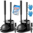 2pack 2 In 1 Toilet Brush And Plunger Set  Extended Handle Plunger toilet Bowl 