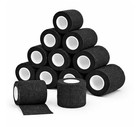 Horse Polo Wraps 12 Pack 4  X 5 Yard   Training Support Black white