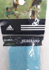 Adidas Climalite Headband Light Blue Terry Embroidered Logo Stretch Cotton nylon
