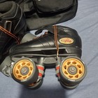 Riedell Roller Skates R3 Cayman Size 1 With  Carrying Bag Halo Radar Wheels