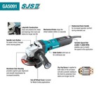 Makita Ga5091 5  Sjs Ii High-power Corded Angle Grinder 120v