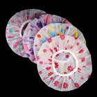 4pcs Adjustable Shower Caps Set     Reusable Printed Spa   Salon Hair Covers - New