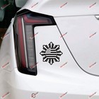 2x Black 4   Philippines American Usa Flag Sun Star Filipino Decal Sticker Ca   