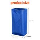 Replacement Janitorial Cleaning Cart Bag  16 X 11 X 27 Inches  Blue - 1 Pack