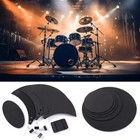 10 Piece Muffling Pad Frame Drum Sound Insulation Thickened Foam Cotton F5j2