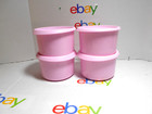  new   Tupperware Lot 4 Of Pink Small Canister Bowl 7693a-3   Pink Lid  7790a-3