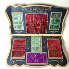 Vintage Rocket Graphic Assorted Gold And Silver Eye Sewing Needle Case 1950   s