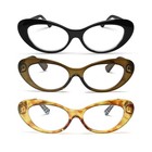 3-pack Women s Oval Cat Eye Reading Glasses Spring Hinge Readers  1 00 To  3 00