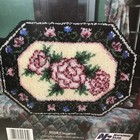 New National Yarn Crafts Latch Hook Rug Kit R854 Elegance Rose Floral 20   x27   