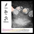 Diamond Nail Glitter 4 Colors Sparkling Korea Reflective Diamond Glitter Dust   