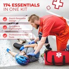 Fully Stocked Emt Trauma Bag     Tactical First Responder Medical Kit With Tourniq
