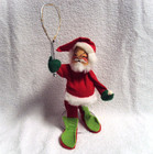 Vintage Annalee Dolls Lot Of 3 Santa Tennis Biking Playing Drum Christmas Set