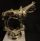 Vintage Western Horse Silver Trophy Topper Metal Nos 3 1 2 By 3 1 2