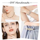 Crystal Rhinestone Spacer Beads For Diy Bracelet Jewelry Making Metal Mix 50pcs