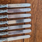 7 Reed   Barton Antique Renissance Silverplate Dinner Knives Ca 1886