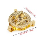 4  Sundial Compass Solid Brass Polished   Calibrated Sun Clock Pocket Nautica   