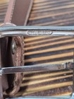 Handmade In Italy Brown Leather Belt And Italian Made Buckle Size 32