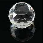 Cut Crystal Gazing Ball Sphere Faceted Prisms Clear Feng Shui Decor