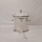 Vintage Silver Plate English Ice Bucket tea Caddy 9x7 Inch