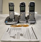 Panasonic Dect 6 0 Expandable Cordless Phone Set Of 3 Handsets adapters docks