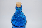 Vtg Wheaton Nj Mcgivers American Army Bitters Blue Glass Bottle Drum 7 5  W Cork
