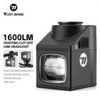 Bicycle Front Light Led Wireless Remote Control Bike Head Light 1600 Lumens