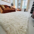 Greek Flokati Rugs   Super Thick 3 5  Shag Pile   Off White Shaggy Wool Area Rug