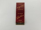 The Famous Parker House Boston Massachusetts Vintage Matchbook Cover