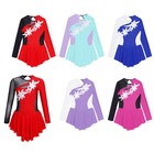 Kid Girl Ballet Tutu Dress Ice Skating Leotard Shiny Rhinestone Gym Dancewear