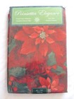 Poinsettia Elegance Red Green Christmas Floral Holiday Polyester Tablecloth Nip