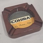 Cohiba Cigar Square Ashtray 4 Slots Large Square 8 1 2  Brown Made In China