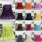 Throw Soft Warm Soft Luxury Warm Home Sofa Bed Micro Coral Plain Fleece Blanket