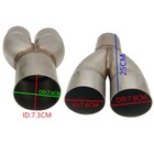 Custom Polished Exhaust Merge Collector Dual 3  Id Inlet To Single 3  Od Outlet