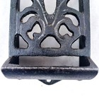 Cast Iron Match Box Holder Wall Hanging Taiwan Black