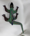 Hand Painted Mexican Folk Art Lizard Alebrije Sculpture Signed A  Fuentes