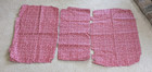 Vtg Red Vinyl Remnants  Textured Upholstery 1950 s   Cottage grandma  Farmhouse